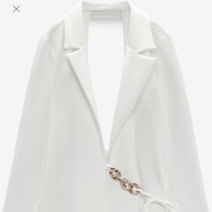 Zara Open Back Blazer Dress